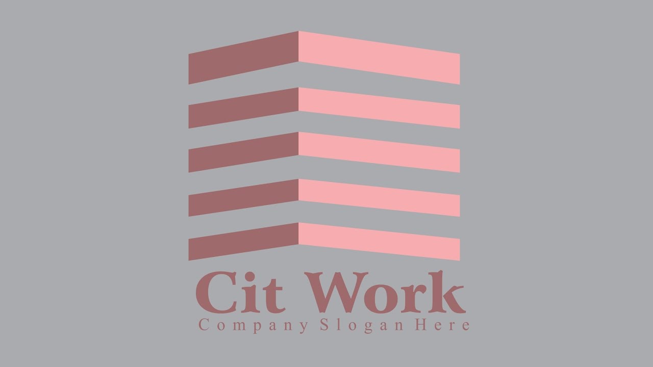 Corel Draw Tutorial. City Work Town New Logo design. 