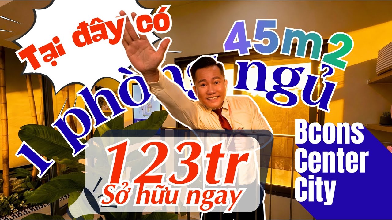 Căn Hộ Mẫu 1 Phòng Ngủ 43-45m2 Tại Bcons Center City | Giá vừa túi tiền – Phù hợp ở thực & đầu tư