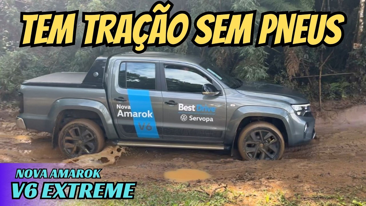NOVA AMAROK V6 2025 MOSTRA QUE TRAÇÃO VALE MAIS QUE O PNEU EM TRILHAS