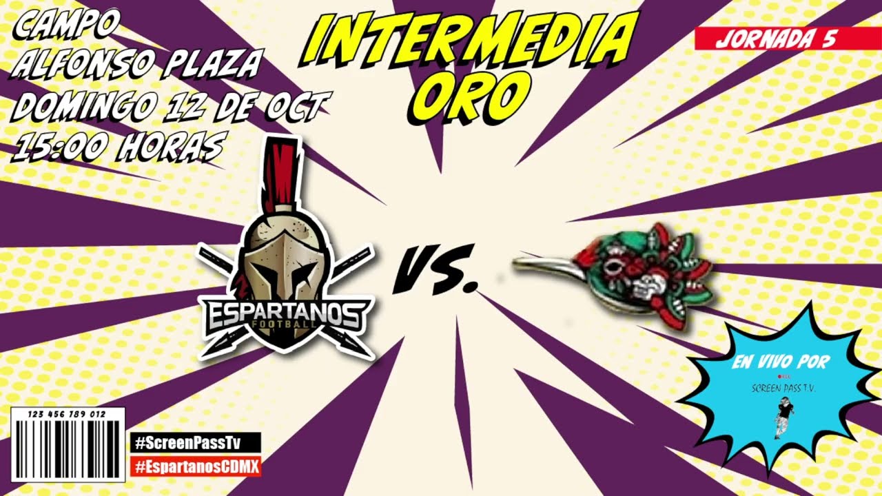Espartanos CDMX vs Huitzil Intermedia Oro Jornada 5