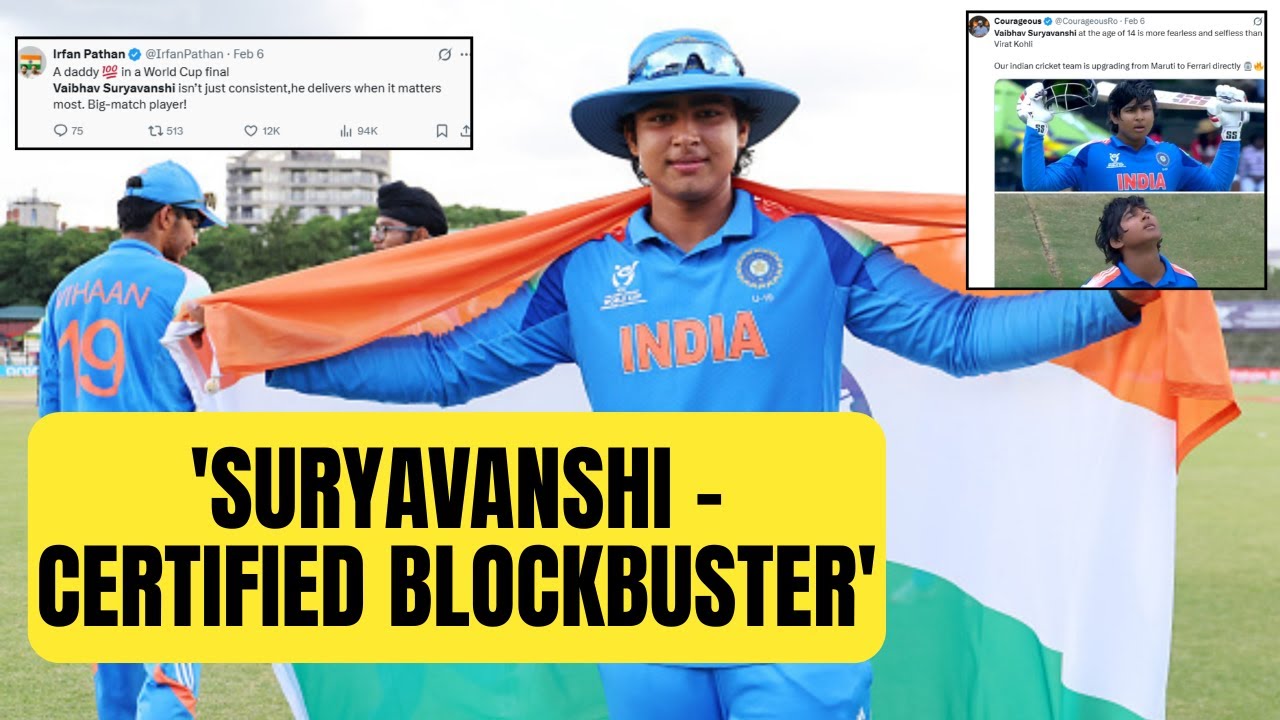 Suryavanshi's brilliance in U19 WC lights up social media, gets high praise from Tendulkar, Sehwag