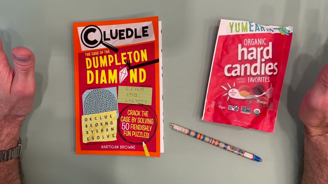 🔍 Whispered ASMR | Solving Cluedle Puzzle Book Ep. 1 | Hard Candy Mouth Sounds 🍬