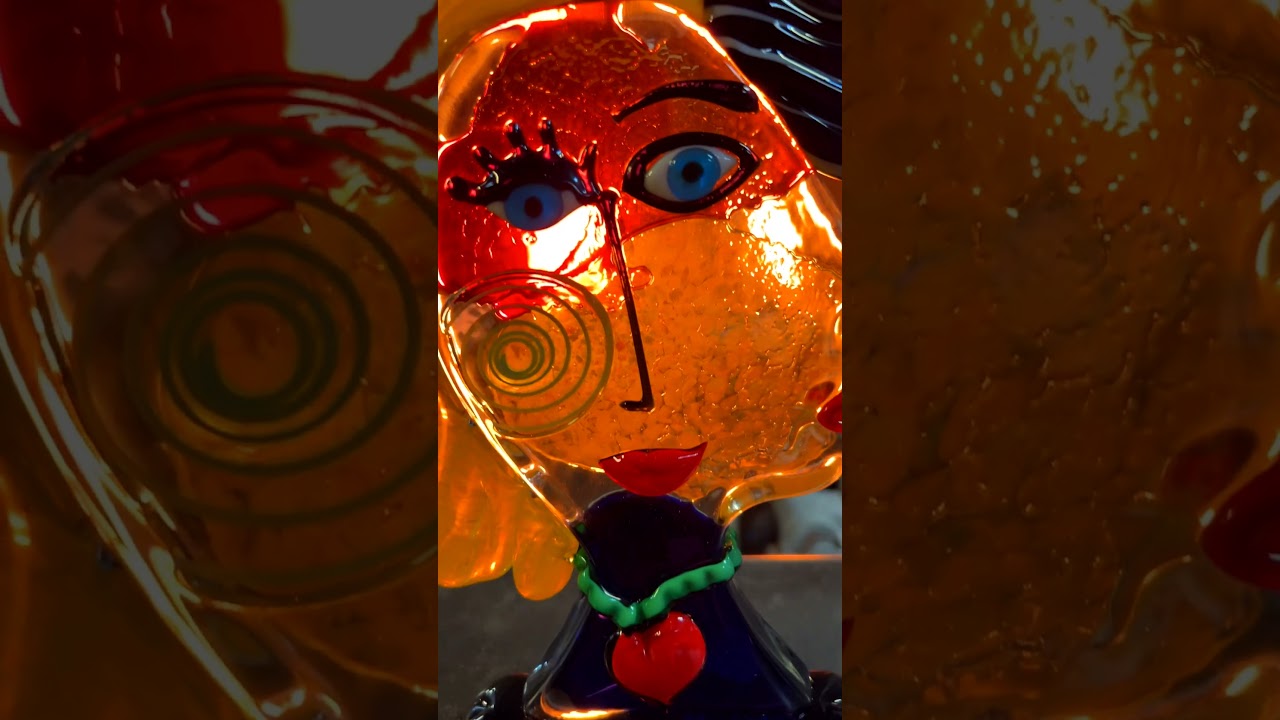 Murano Glass Art: Picasso-Inspired Head 🎨✨