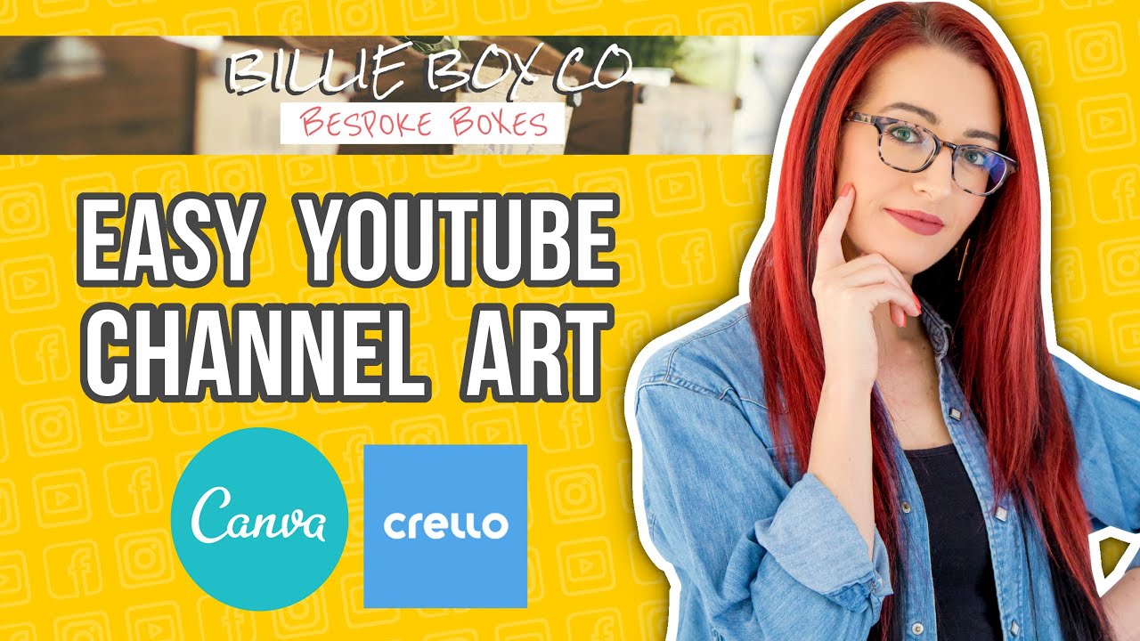 How To Make YouTube Channel Art (Step-By-Step Tutorial!) Using Canva/Crello
