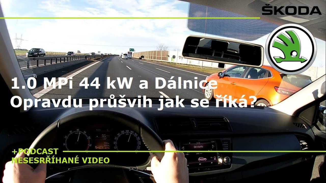 Dva testy průměrné spotřeby u Škody Fabia III 1.0 MPi 44kW při 95km/h a 140km/h.