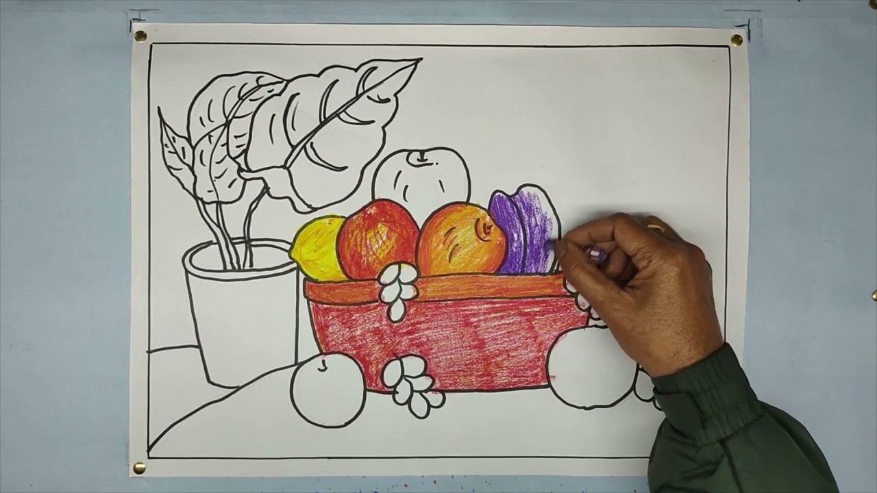 How to Draw Fruits Still Life Composition || Class 7 || Art || SM || 19.01.2022
