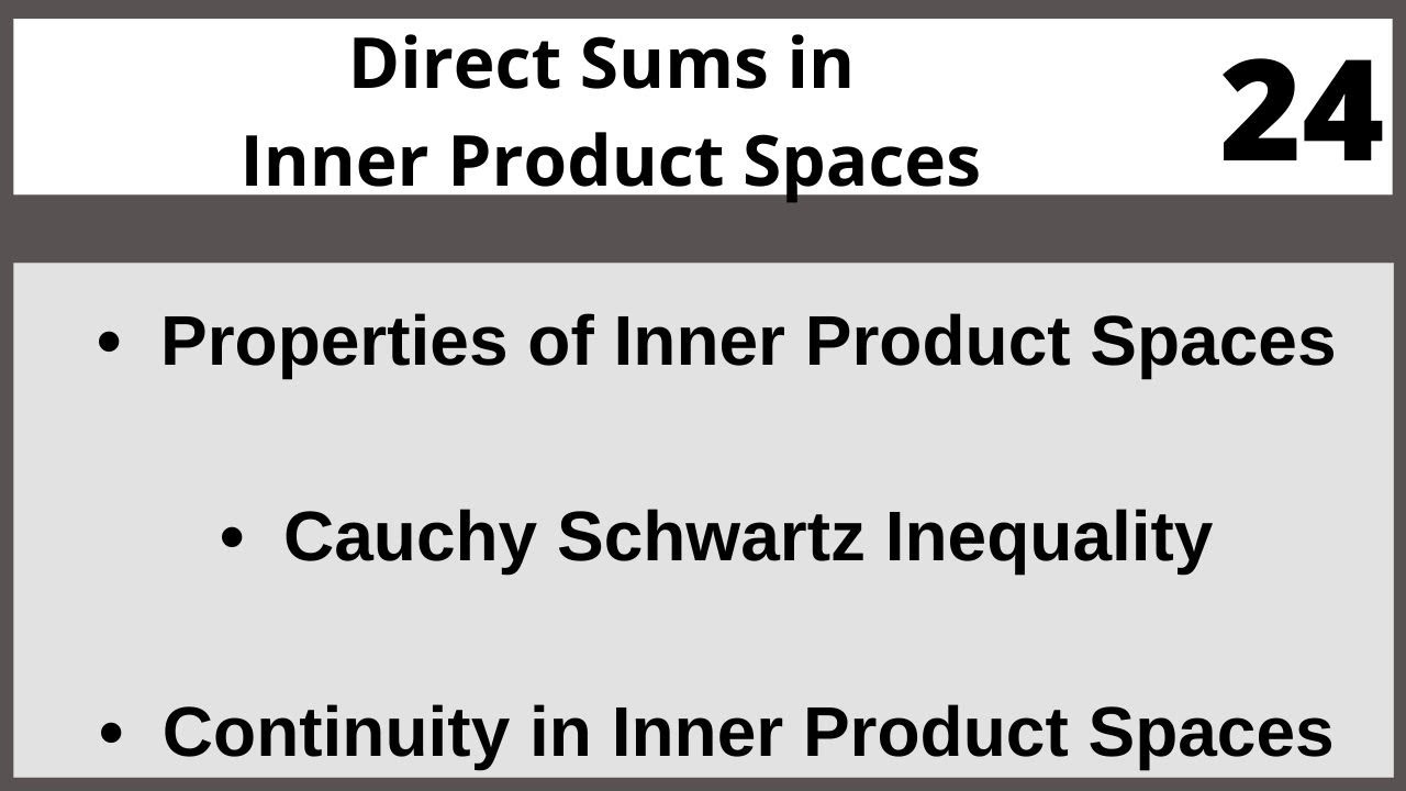 Problems in Inner Product Spaces|Functional Analysis in Hindi Urdu MTH327 LECTURE 24
