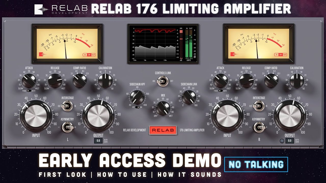 Relab 176 Tube Compressor / Limiter - Pre-Release Demo || Usage & Sound - Playthrough (no talking)