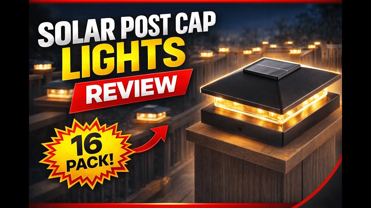 Review - Solar Post Cap Lights Outdoor 16pack, Black Waterproof Solar Powered Deck Fence