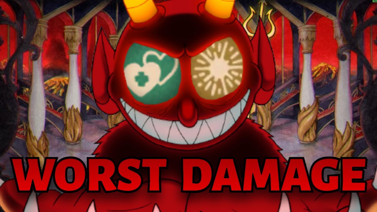 Can I beat Cuphead with the TRUE WORST DAMAGE? (Uncharged Charge Shot, Twin Hearts, No EX, No Super)