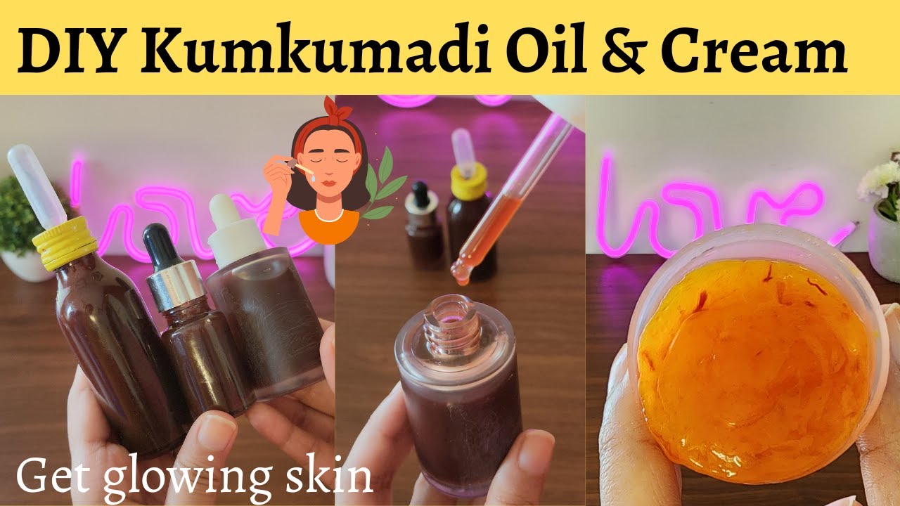 Homemade Kumkumadi Oil & Cream|Ayurvedic Skin Lightening Oil & Night Cream|Get Spotless&Glowing Skin