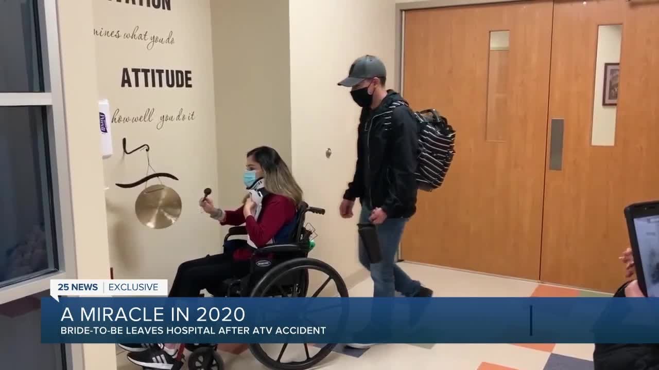 A 2020 Miracle: Bride-to-be walks out of hospital after nearly dying in ATV crash