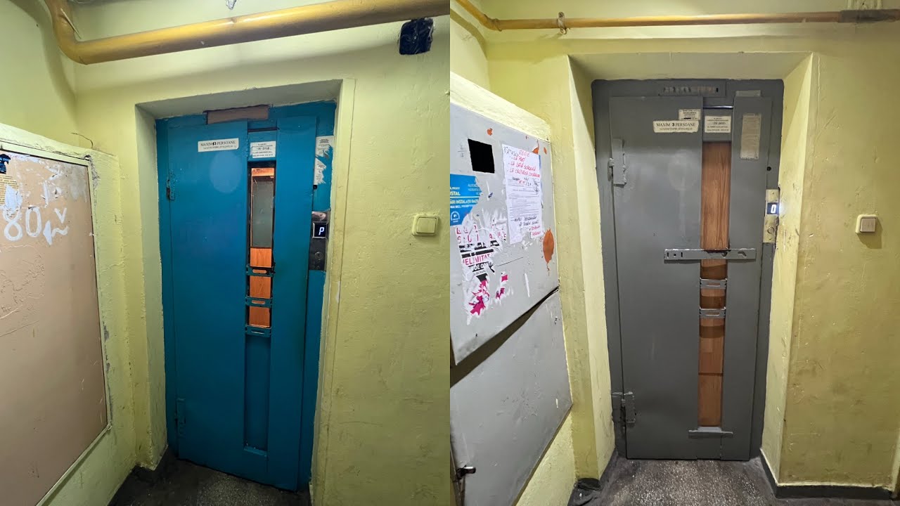 2x Old Modernised IFMA Traction Elevators@Bulevardul Iuliu Maniu Bl.B Sc.A+B, Deva, Romania