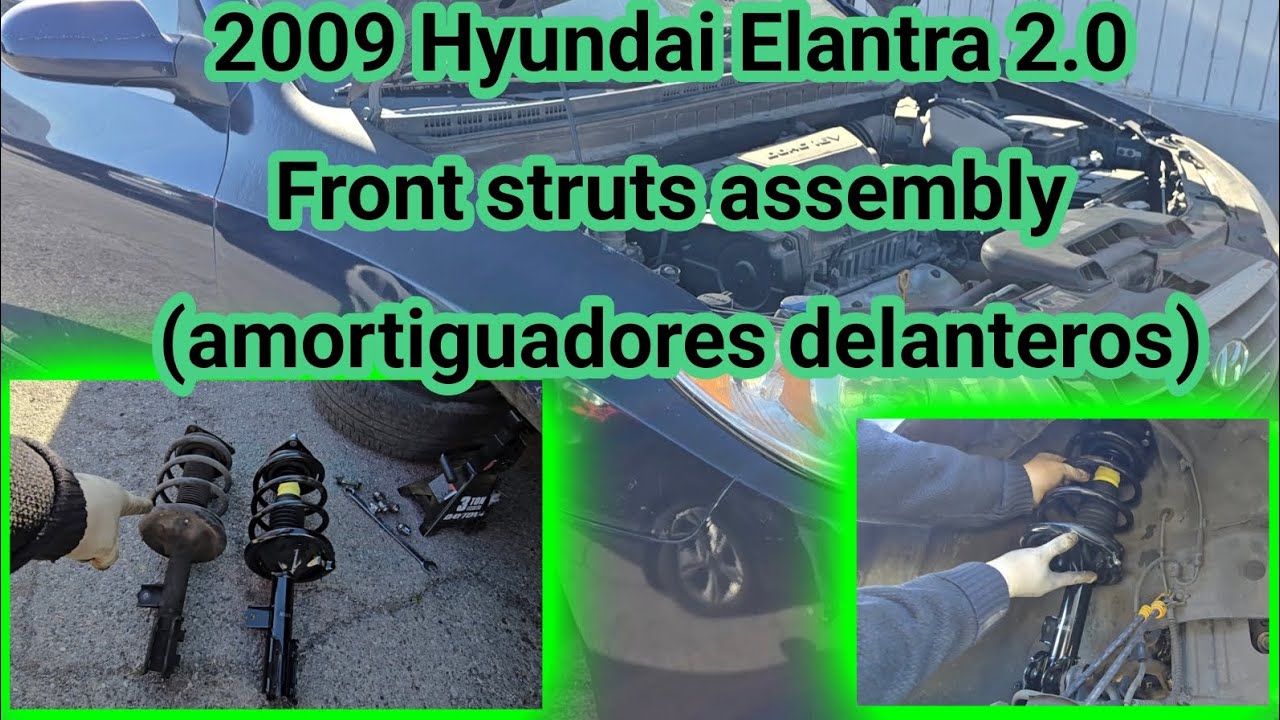 2007-2010 Hyundai elantra como cambiar amortiguadores delanteros ( how to replace front struts 
