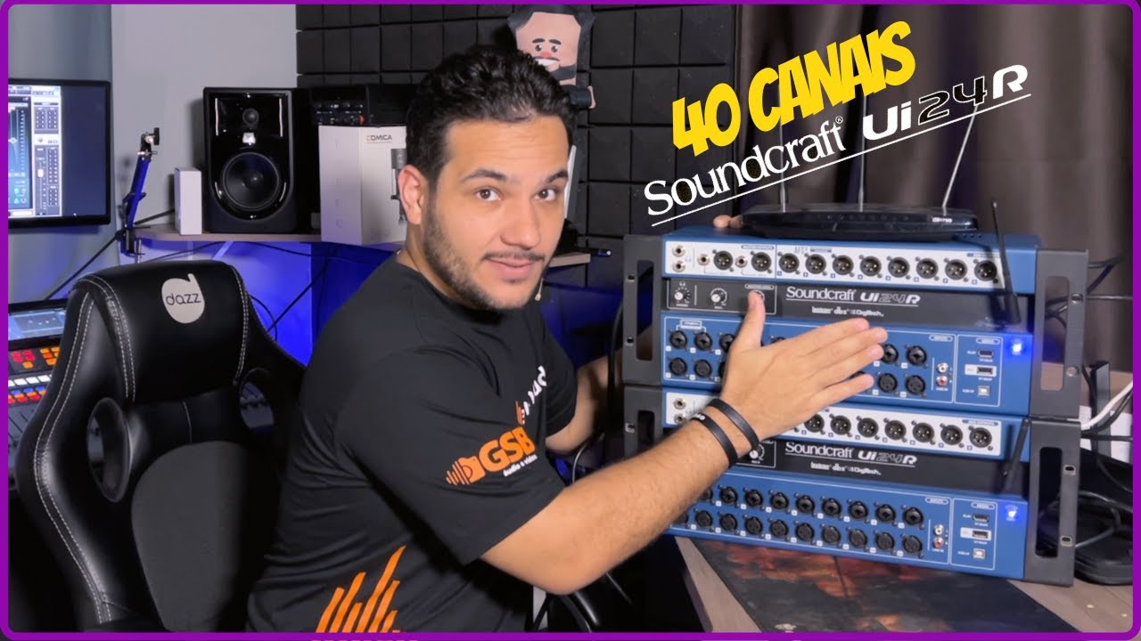 40 Canais - Duas Ui24R | Soundcraft  Em Cascata