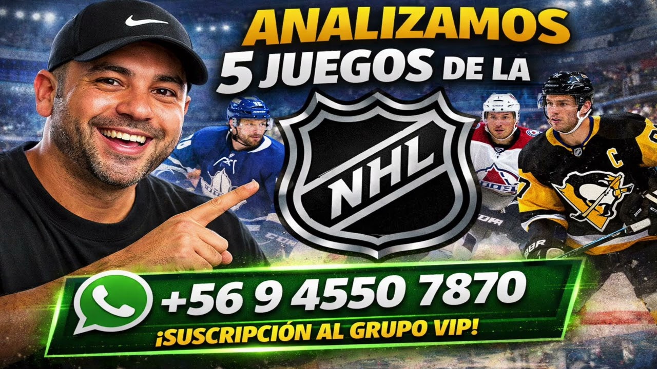 NHL HOY | Analizamos los 5 Juegos de la Jornada 🔥 Pronósticos NHL + Información VIP | Parley Zuliano