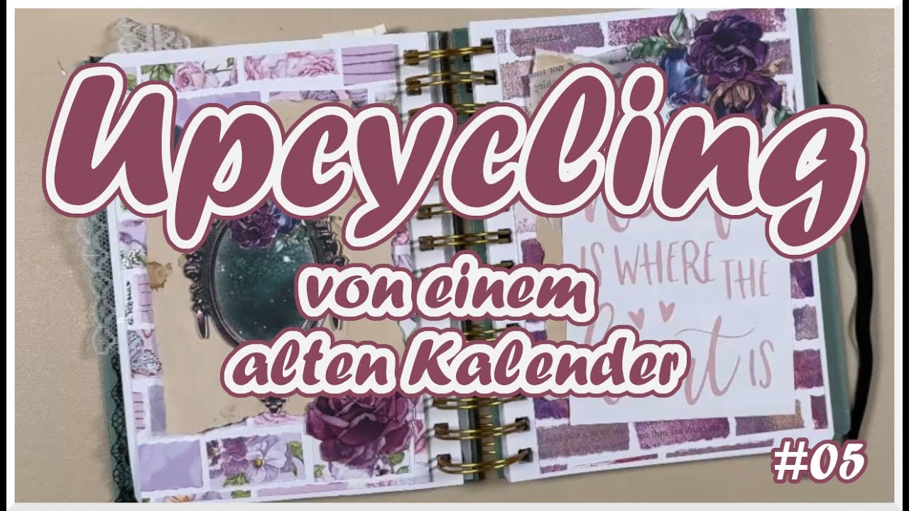 Kalender von Action || Upcycling || Restpapiere || Craft with me || #05