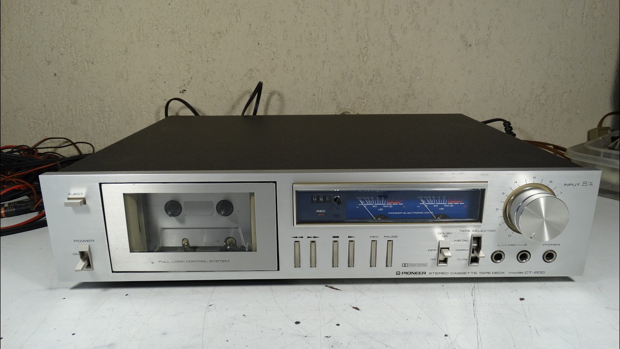 DECK TAPE PLAYER CASETERA PIONEER CT-200 JAPAN 1980 RESTAURACION P2