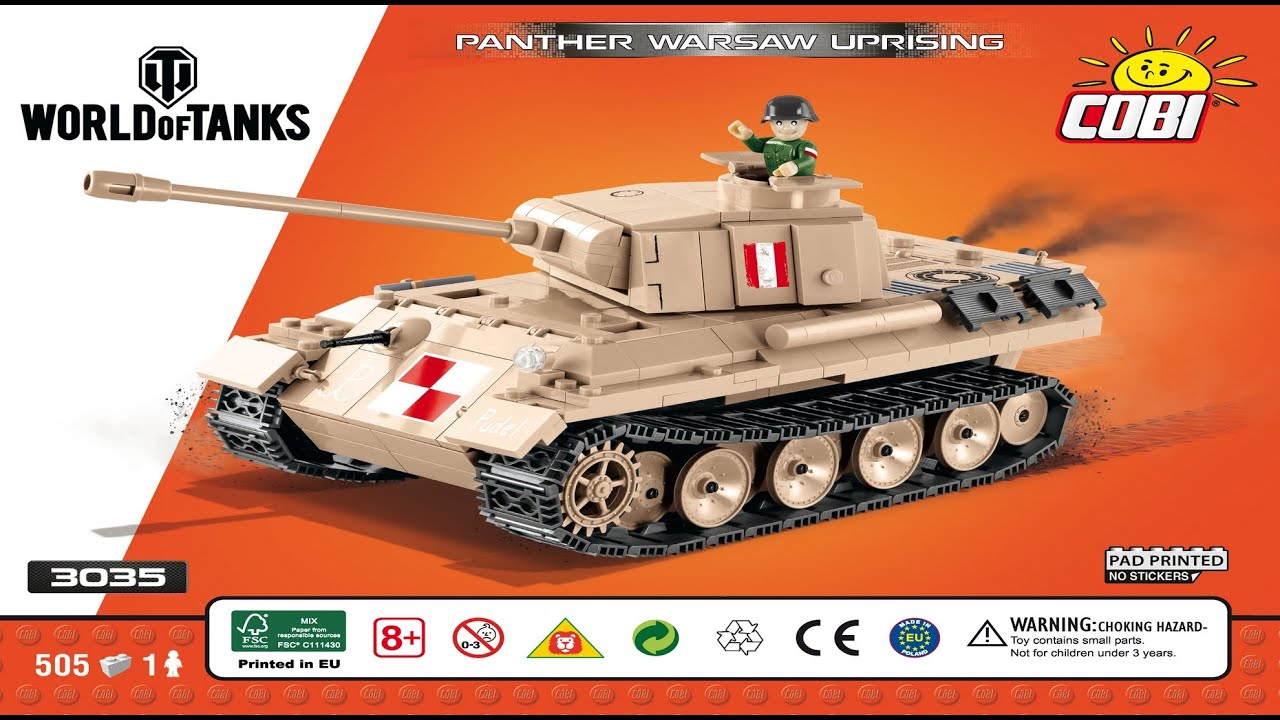 Cobi Instructions | World of Tanks | 3035 | Panther / Panzerkampfwagen V - Warsaw Uprising