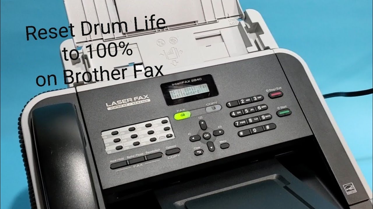 Resetowanie bębna Brother IntelliFAX 2840 Drukarka Faks