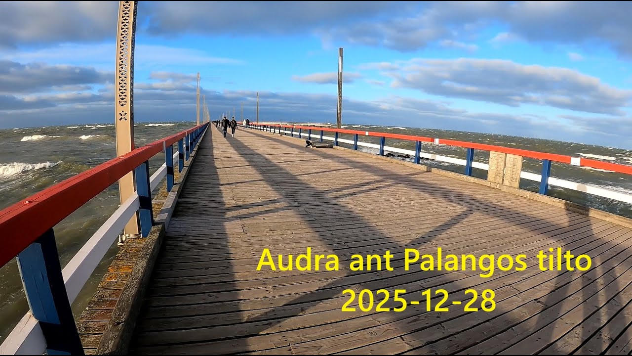 Audra Palangoje ant tilto 2025-12-28
