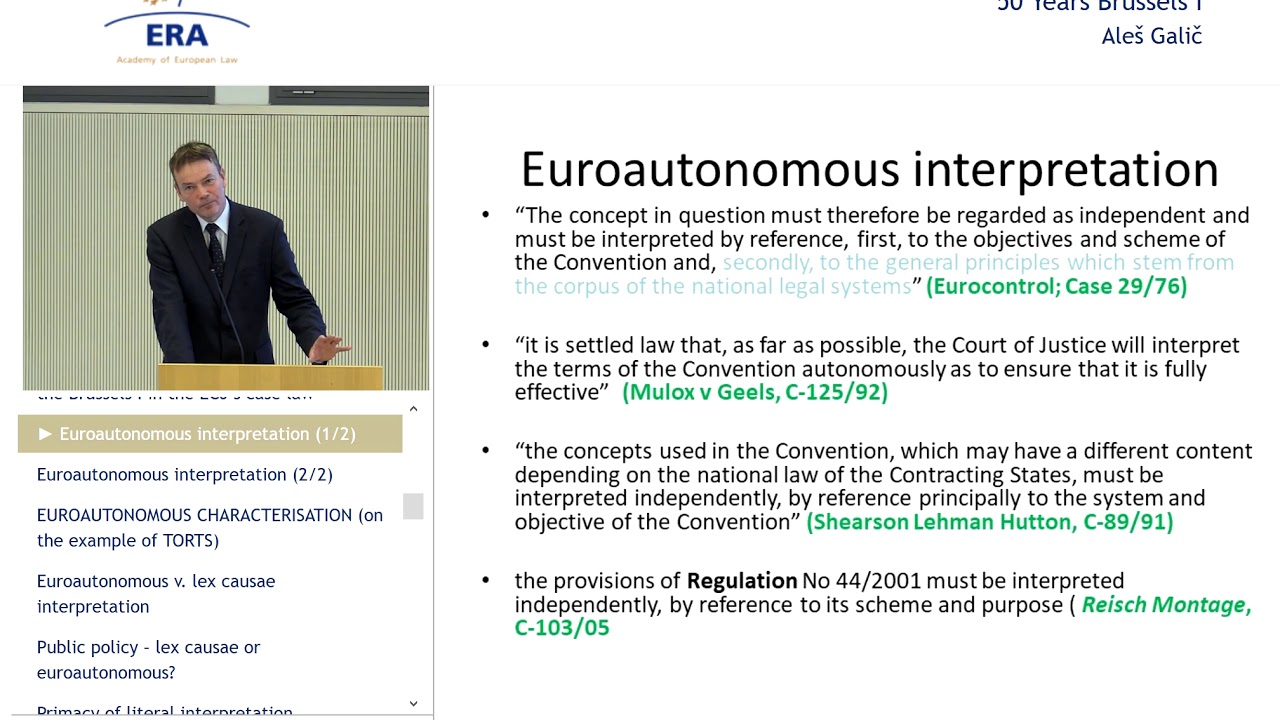 Brussels I regulation -  Ales Galic