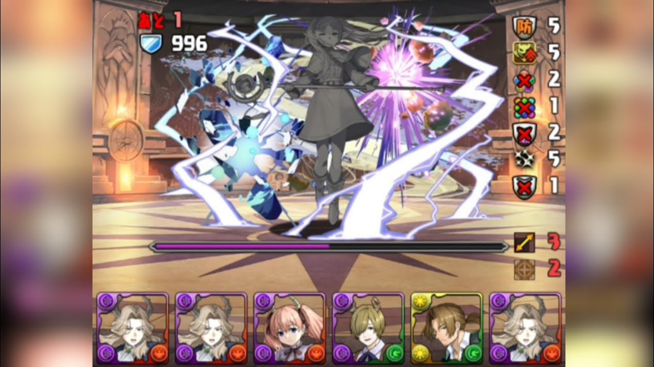 水鏡の悪魔 降臨！零落の王墓 超絶壊滅級(首切り役人 with僧侶アゴヒゲ)【パズドラ】