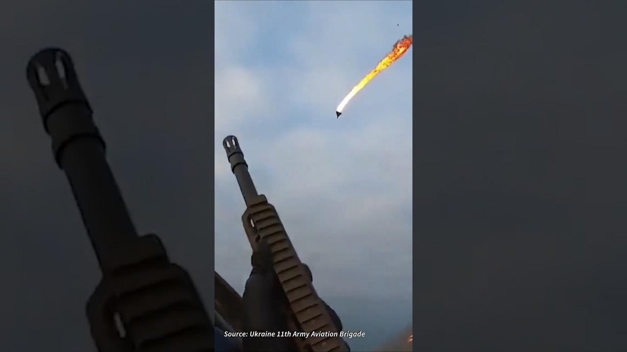 Ukrainian Yak-52 backseat gunner shoots down Russian drones #russiaukrainewar