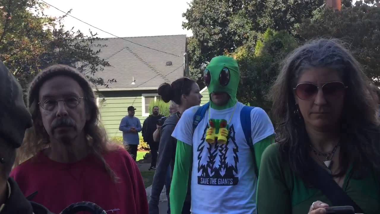 Tree removal crew arrives; protesters react angrily