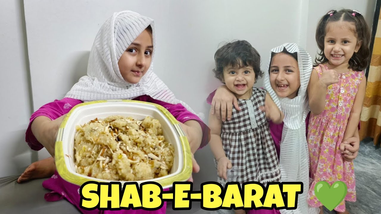 Meri taraf se aap sab logo ko SHAB-E-BARAT Mubarak 💚💚mamma ne bnaya mazedaar sooji ka halwa😋
