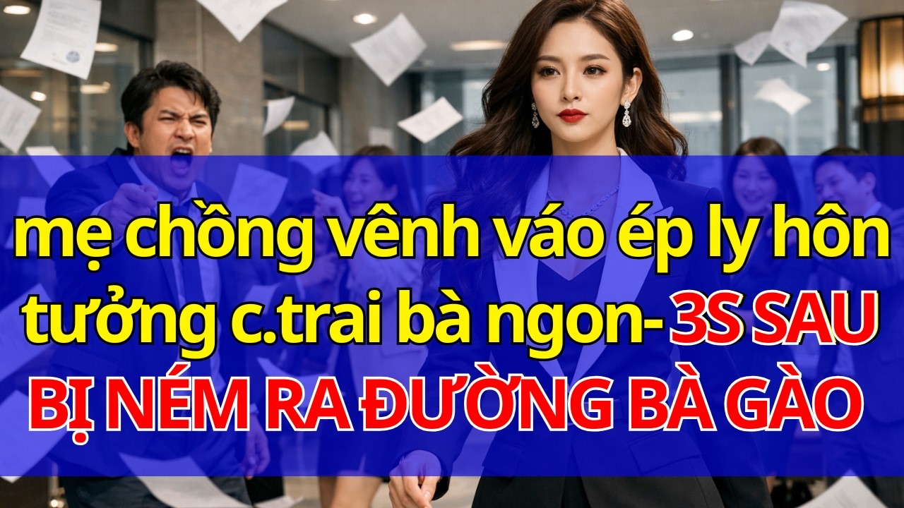 MẸ CHỒNG VÊNH VÁO ÉP LY HÔN TƯỞNG CON TRAI BÀ NG.ON - TỚI KHI BỊ N.ÉM RA ĐƯỜNG BÀ TA GÀO NHƯ Đ.IÊN