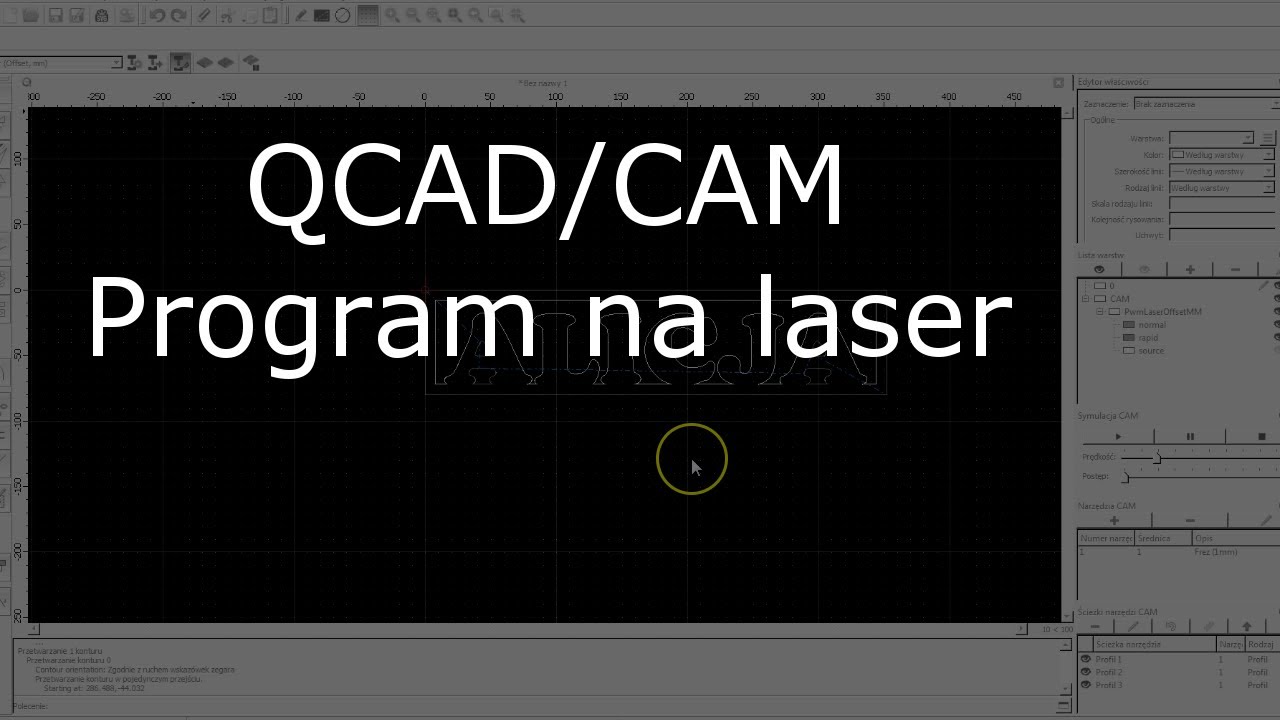 QCAD CAM Program na laser