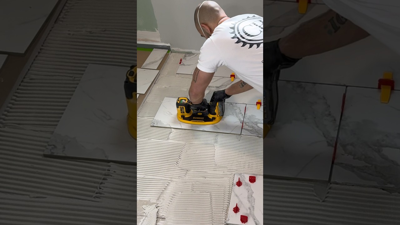 Best tile setter. #diy #construction #remodeling #diyproject #carpentry #bathroommakeover
