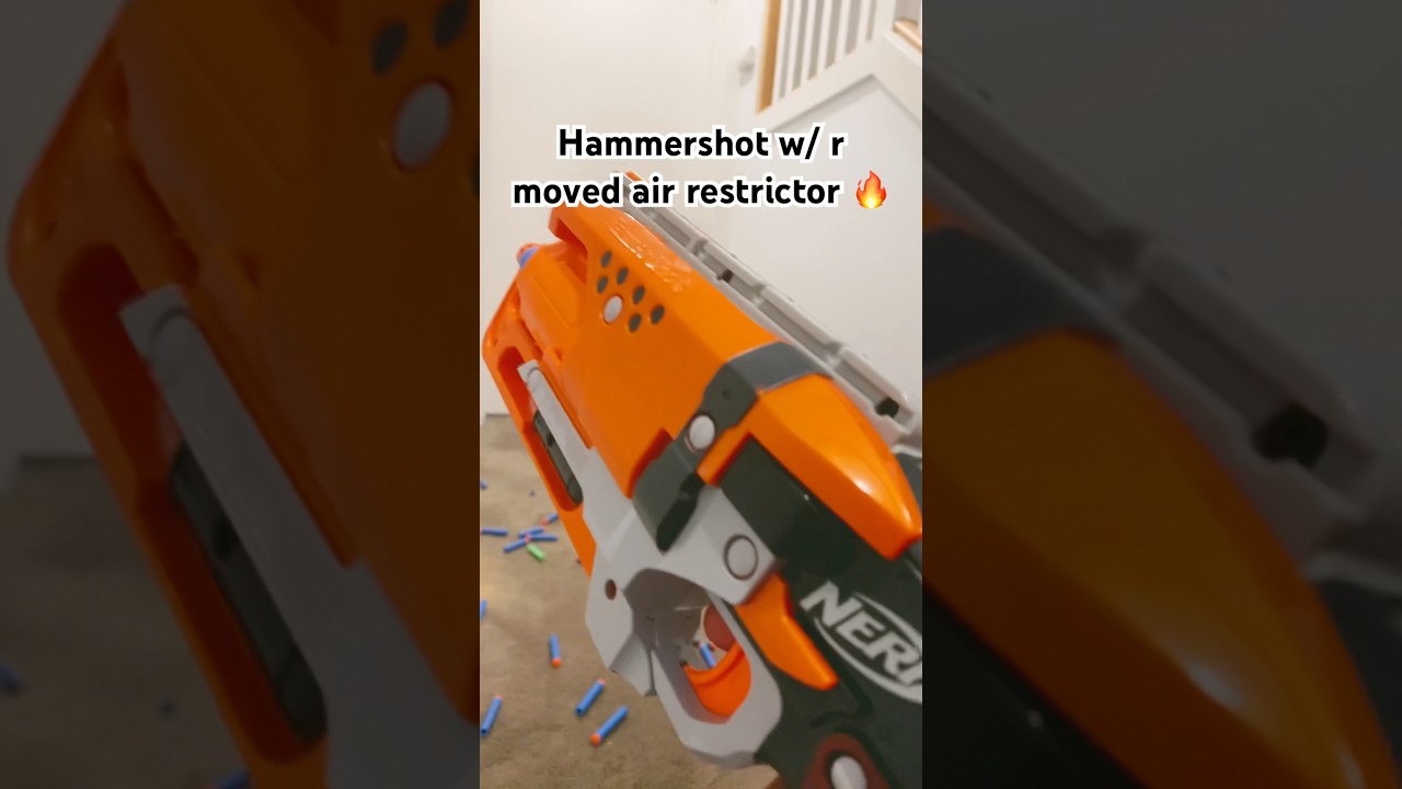 #nerf #shorts Hammershot w/ no air restrictor simple mod!