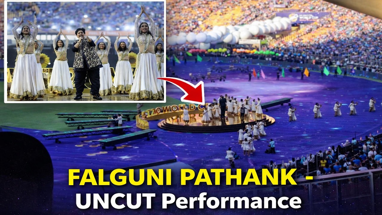 Falguni pathak - Uncut performance from ICC t20 world cup 2026 Final, narendra Modi Stadium