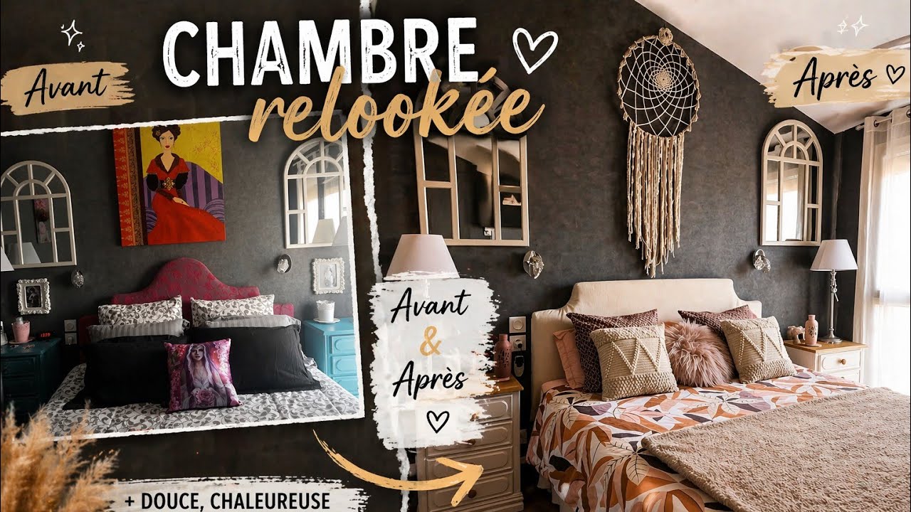HOME DECOR  - RELOOKER ma Chambre ! TÊTE DE LIT et CHEVET transformé