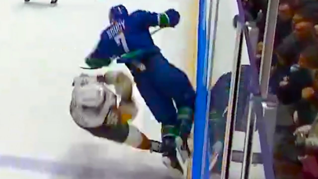 Carson Soucy Hit on Keegan Kolesar (FULL CLIP) Golden Knights vs Canucks | NHL Highlights