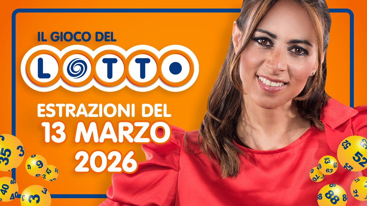 Estrazione in diretta del Gioco del Lotto e del Simbolotto di Venerdì 13 Marzo 2026