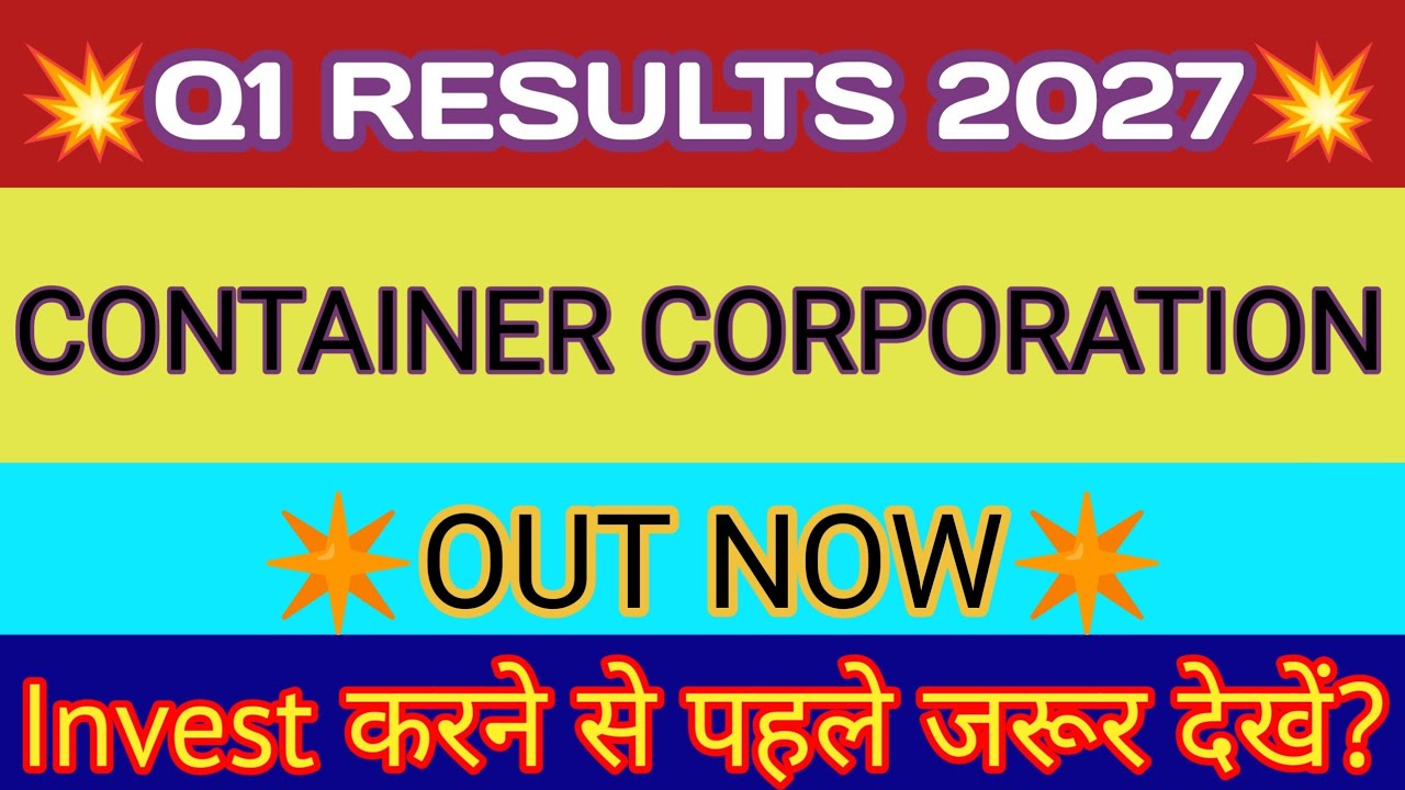 CONCOR Q1 Results 2026 🔴 Container Corporation Result 🔴 Container Corporation Share Latest News