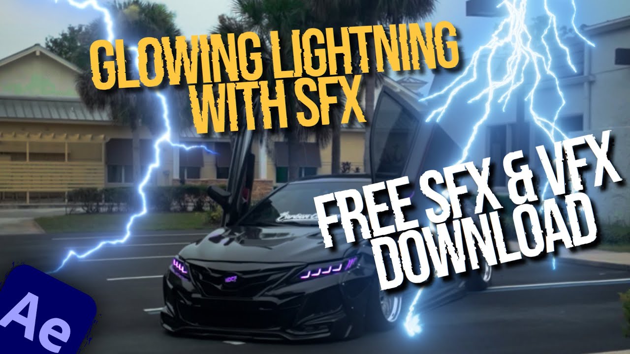 Glowing Lightning Effect with Sound Effects in After Effects (Free SFX & VFX Download Links)