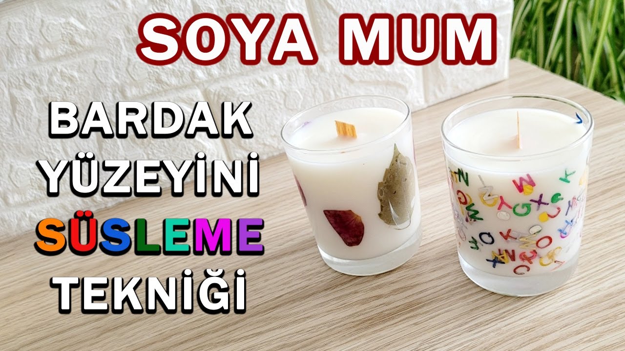 Soya Mum Yapımı - Kap İçi Dekoratif Mum Yapımı 🚀 Pressed Flower Candle 