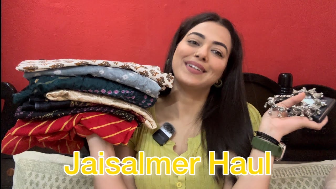 What I got from Jaisalmer || fridge magnet, suits, saree and much more😍🌸