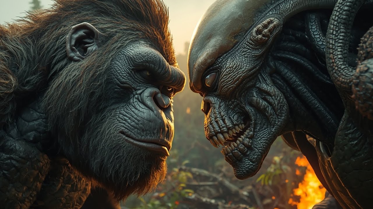 Kong vs Alien Titan – Epic Monster Showdown!