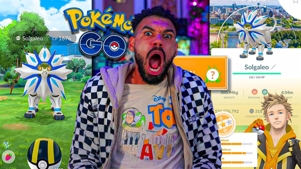 FAZ 1 ANO QUE ESCONDI ESSE SOLGALEO *EXTREMAMENTE RARO* CHEGOU A HORA... 😰 #pokemongo #solgaleo