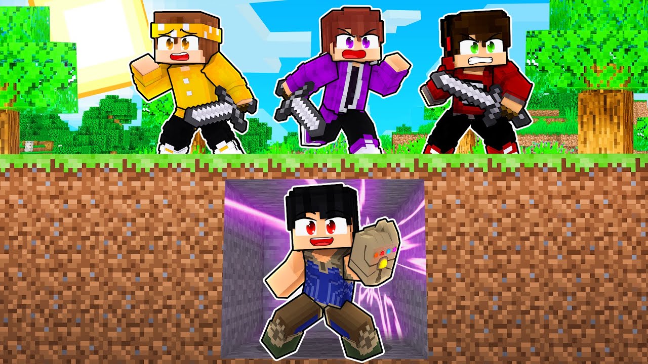 CAÇADORES vs SUPER VILÕES no Minecraft
