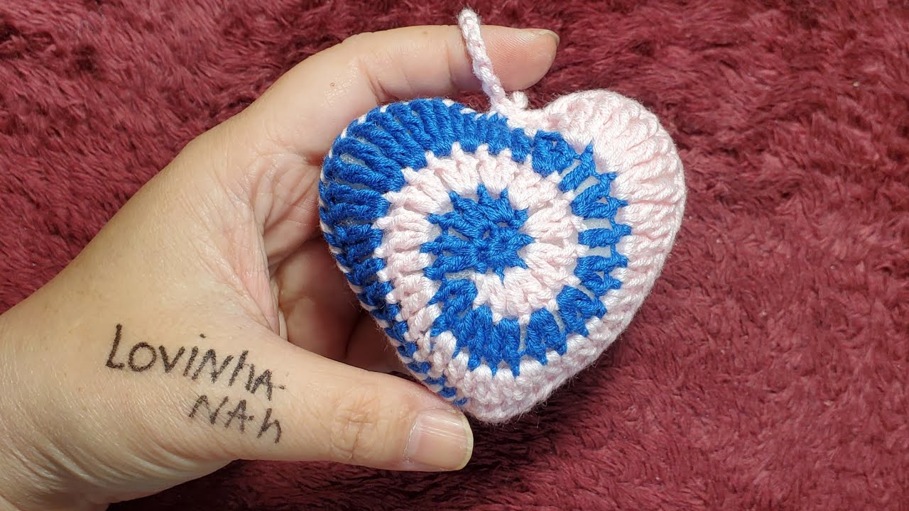 PASSO A PASSO CHAVEIRO CORAÇÃO EM CROCHÊ DIA DOS NAMORADOS