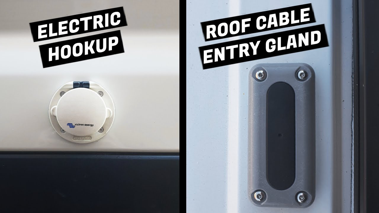 Camper Van Conversion UK Vlog - SHORE POWER Socket and Cable Entry Gland Install - Week 13