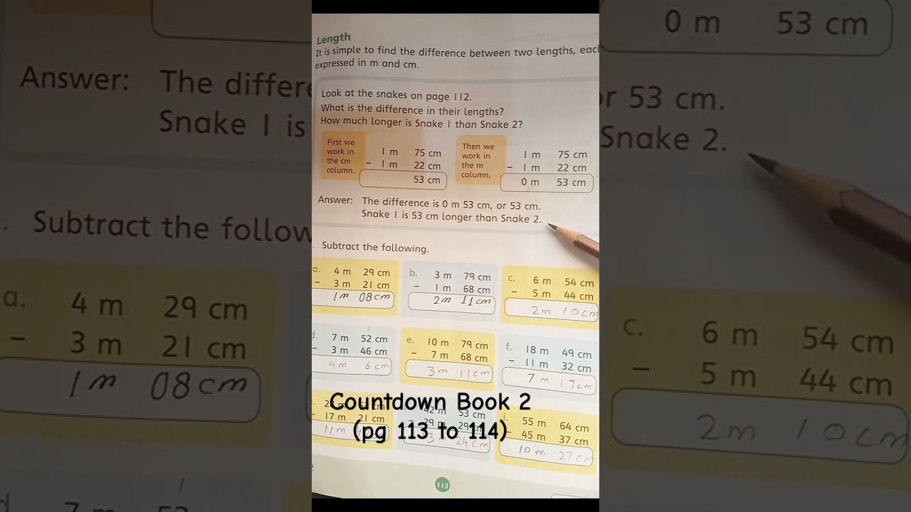 New Countdown Book 2 Unit 8 (Measurement pg#(113 to 114))