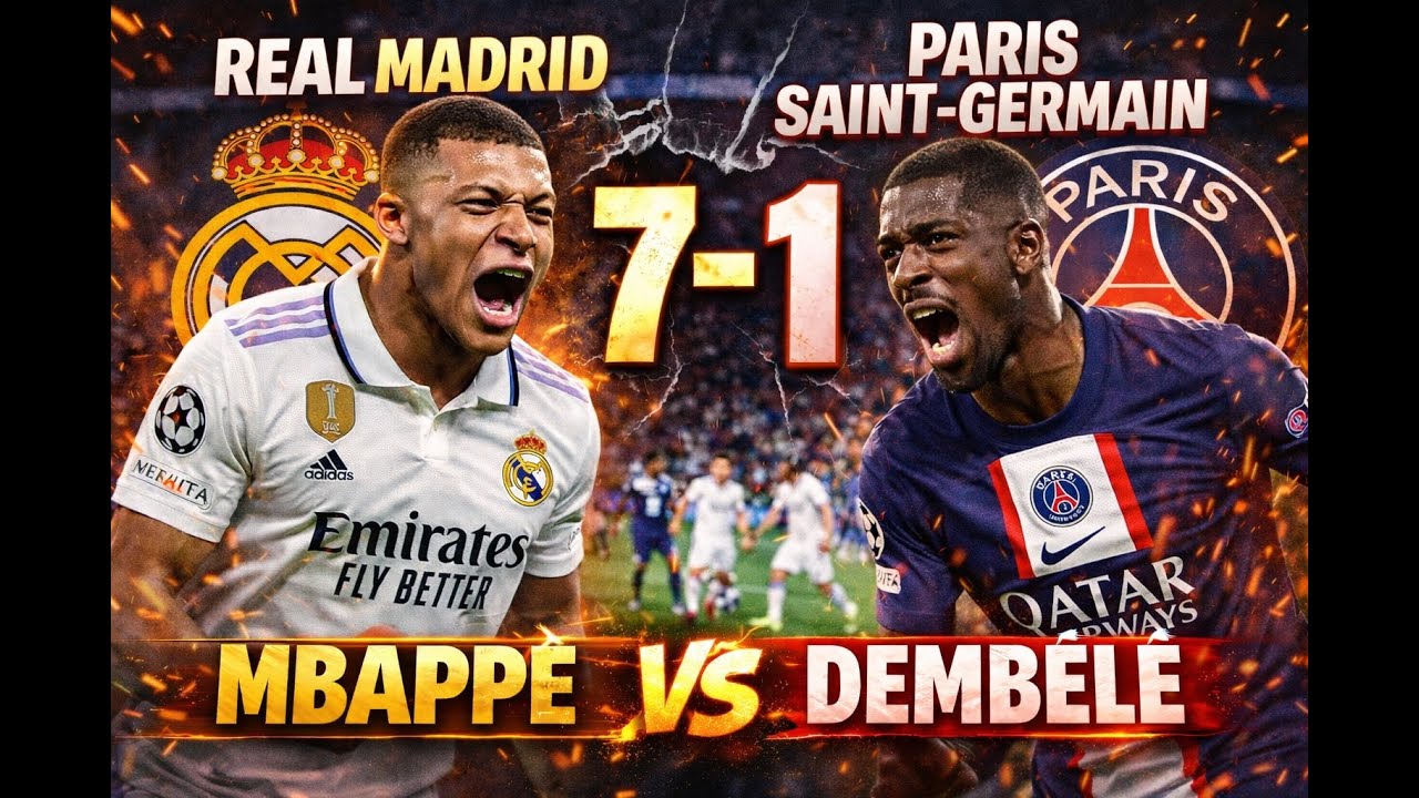 “7–1?! Madrid DESTROYED PSG 😱” #realmadrid #PSG #Mbappe #UCL #Football #championsleague