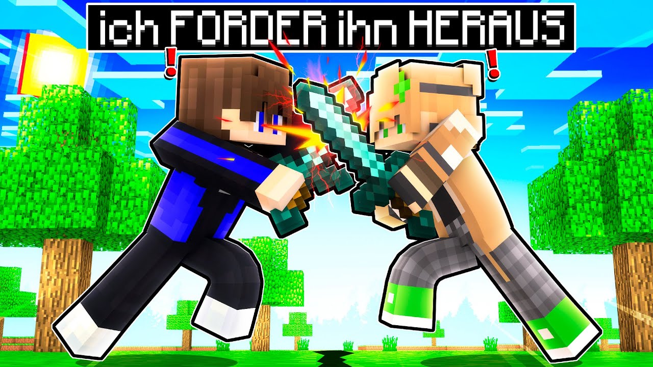 ich BEFREIE MICH & FORDERE PLATIN zum 1vs1 HERAUS! (MINECRAFT NACHBARSCHAFT)